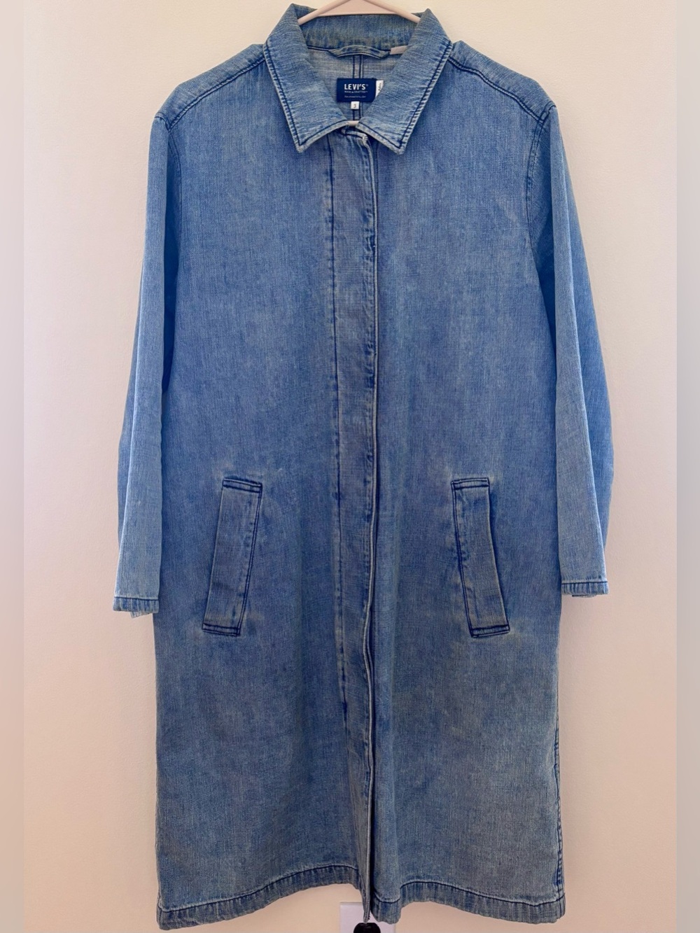 Levi's Made and Crafted Denim Duster Coat - Blue Wash